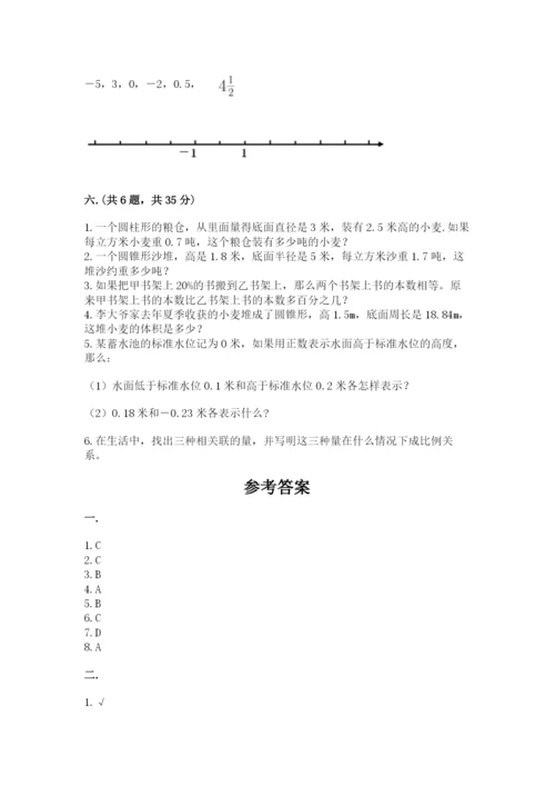 西师大版数学小升初模拟试卷精品（黄金题型）.docx
