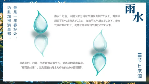 二十四节气PPT模板雨水