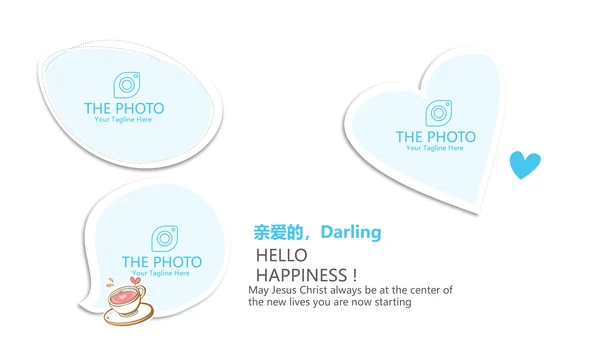 蓝色生日快乐电子相册动态PPT模板