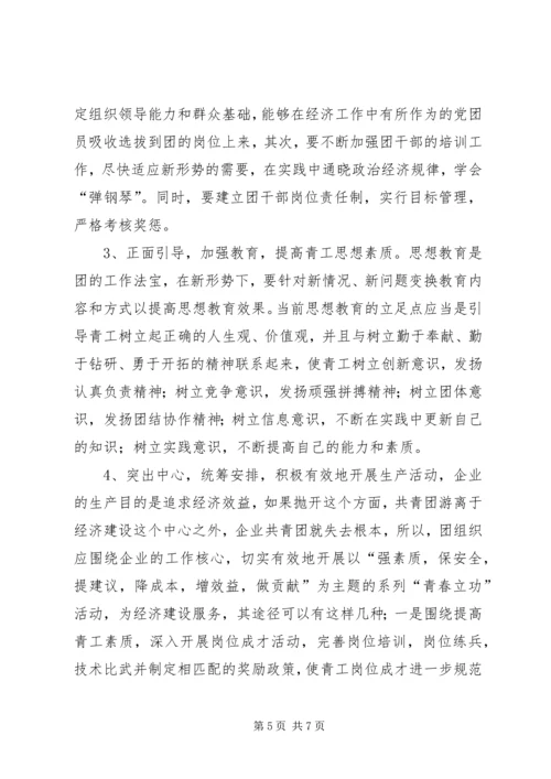 企业共青团现状调研汇报.docx