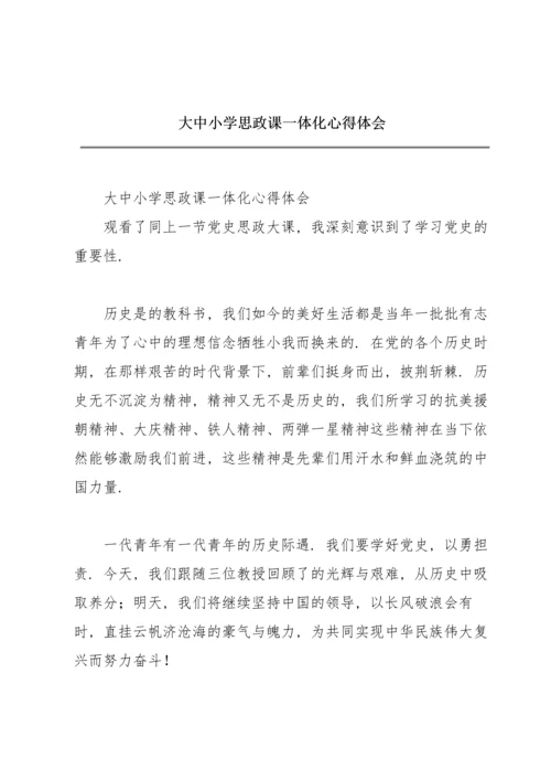 大中小学思政课一体化心得体会.docx