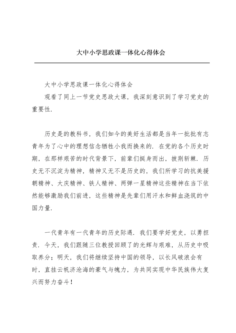 大中小学思政课一体化心得体会.docx