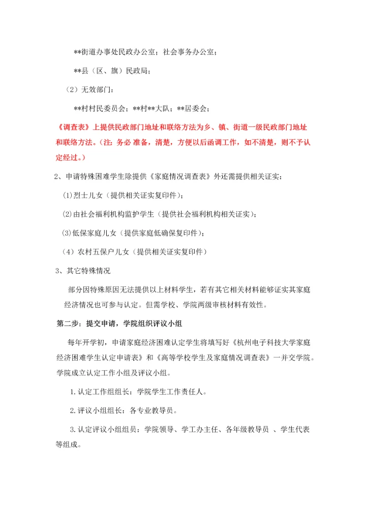 杭州电子科技大学家庭经济困难学生认定工作综合流程修订.docx