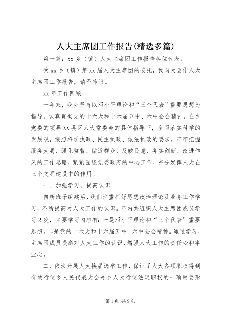 人大主席团工作报告(精选多篇).docx