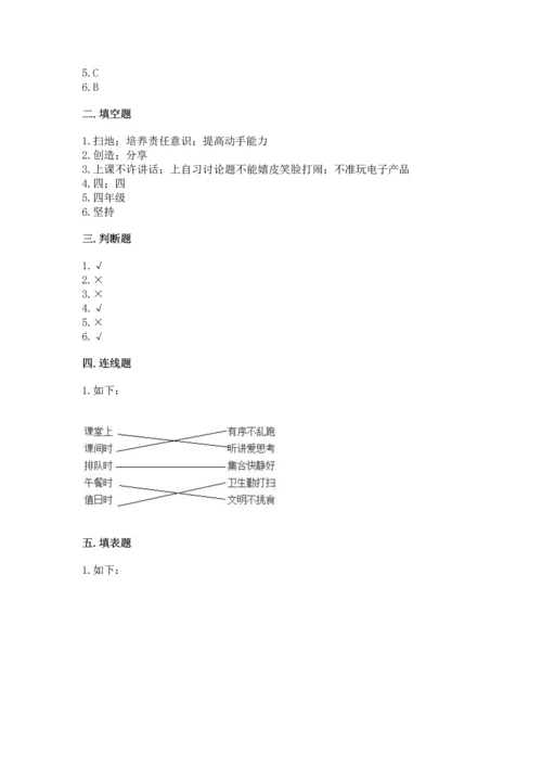 部编版小学四年级上册道德与法治期中测试卷含答案【模拟题】.docx