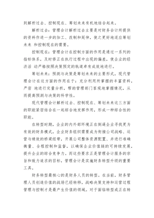 公司的管理会计职能职责.docx