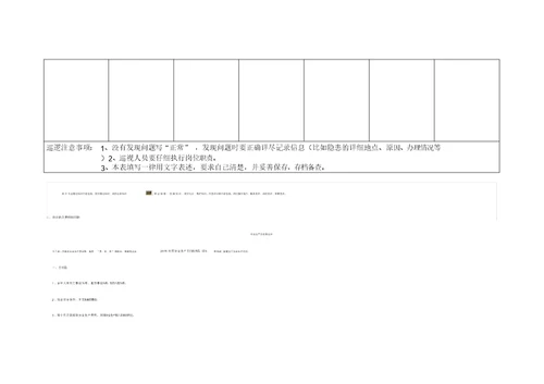 消防安全日常检查记录表格