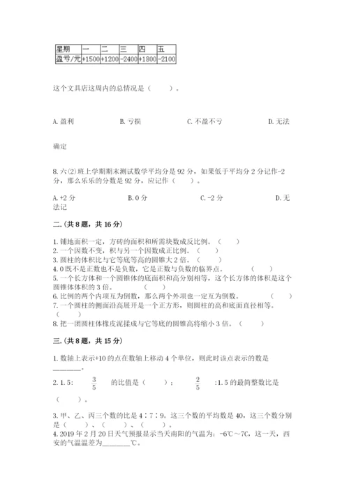 小学毕业班数学检测卷完整.docx