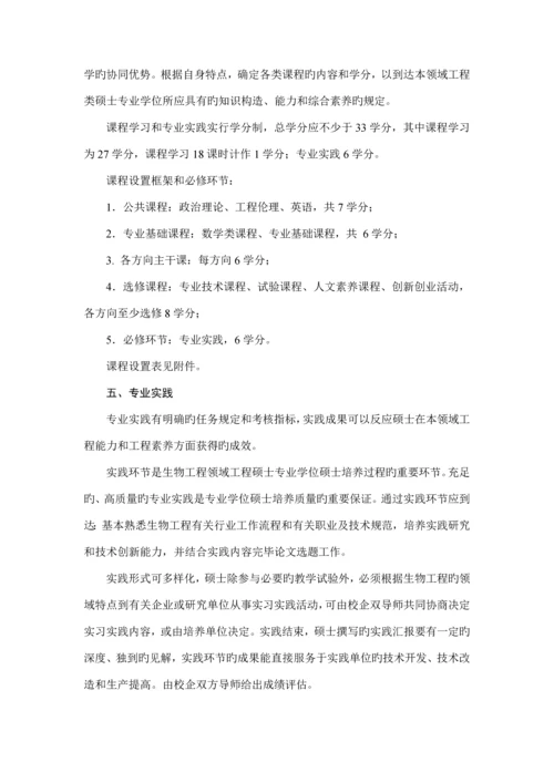 生物工程硕士专业学位研究生培养方案修订专业代.docx