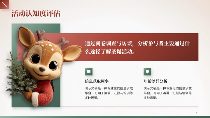 棕色3D风圣诞节通用PPT模板