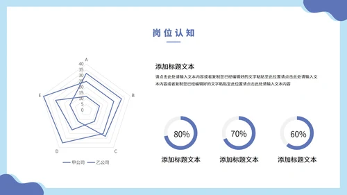 淡雅蓝色商务工作总结PPT模板