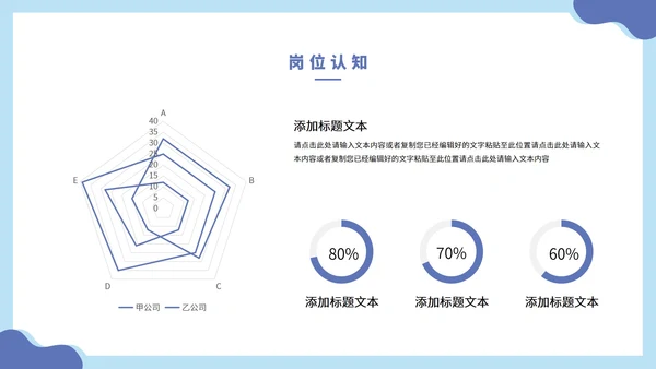 淡雅蓝色商务工作总结PPT模板