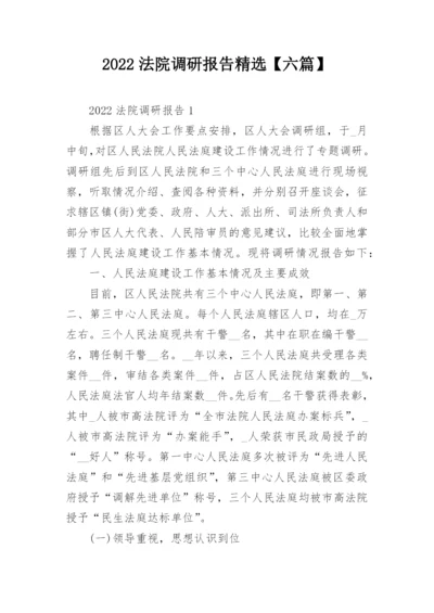 2022法院调研报告精选【六篇】.docx
