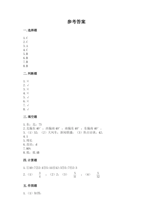 小学数学六年级上册期末测试卷带答案（名师推荐）.docx