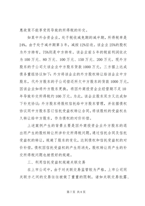 信托受益权的应用研究.docx