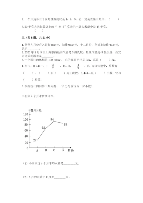 苏教版数学六年级下册试题期末模拟检测卷及参考答案【典型题】.docx