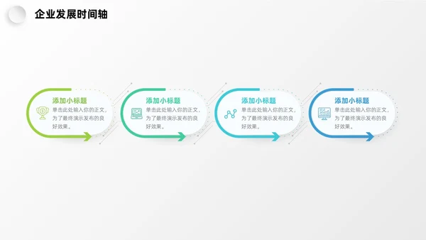 微粒体企业发展时间轴历程图表PPT