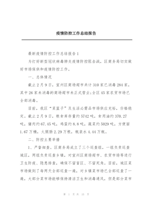 疫情防控工作总结报告.docx