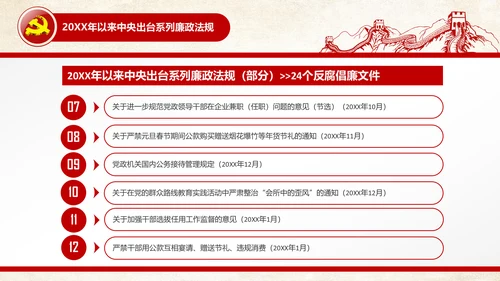 党员干部廉洁从业廉政教育PPT模板
