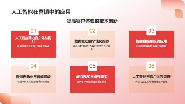 红色渐变年度营销总结PPT模板