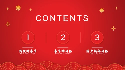 春节联欢晚会过年的习俗新年通用PPT模板