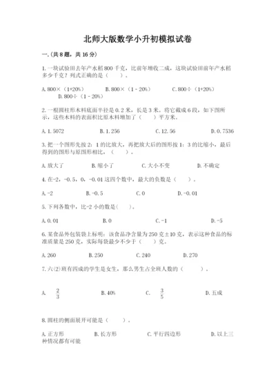 北师大版数学小升初模拟试卷含完整答案【名校卷】.docx