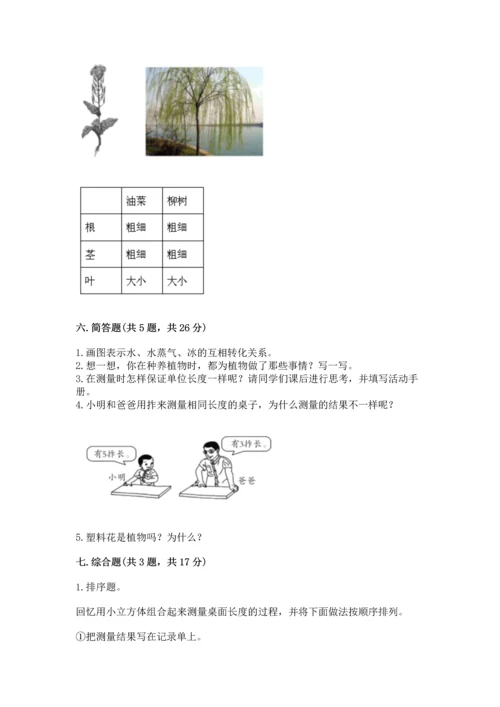教科版科学一年级上册期末测试卷精品【有一套】.docx