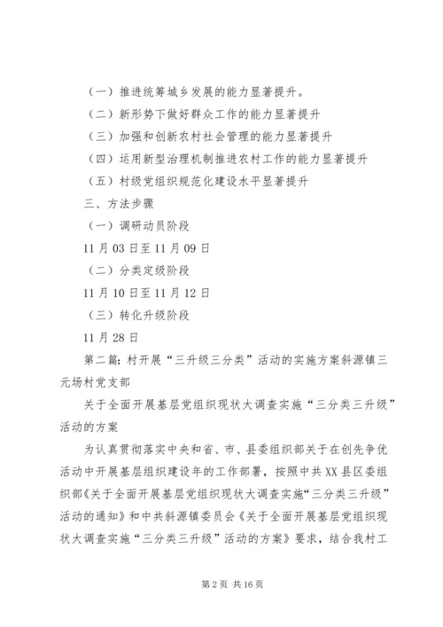五津镇临江村党组织展开“三分类三升级”活动实施方案.docx