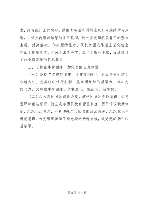 市统计局团支部工作计划.docx