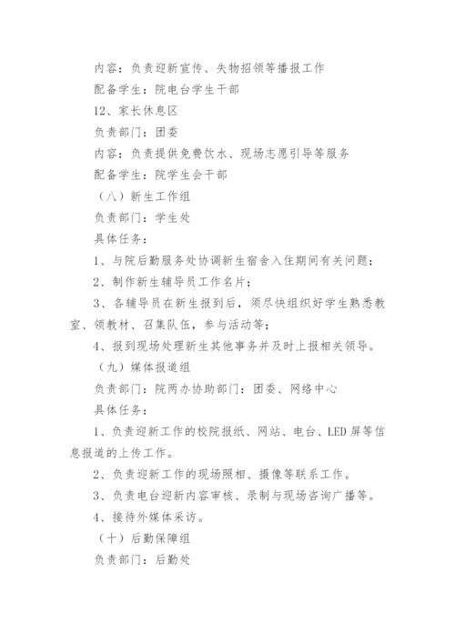 关于2022级新生迎新工作方案.docx