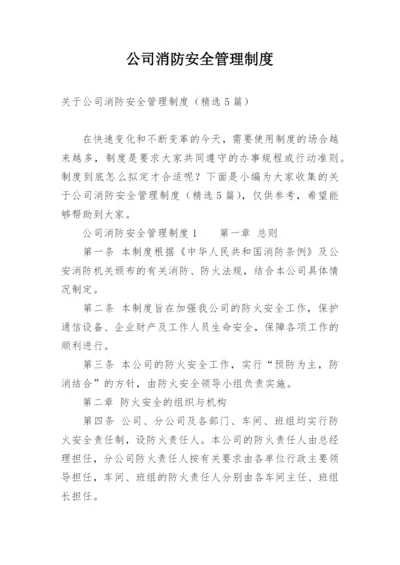 公司消防安全管理制度.docx