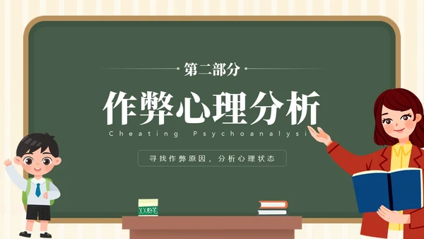 黑板风考风考纪主题班会PPT模板