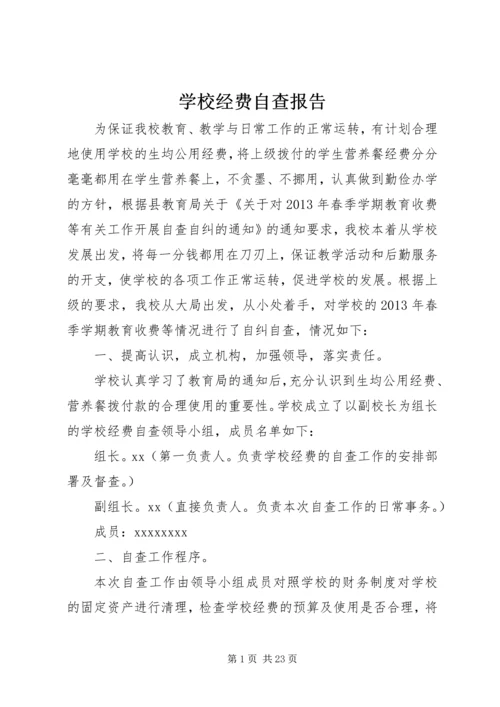 学校经费自查报告 (3).docx