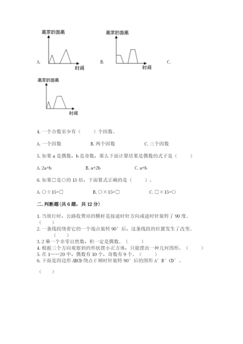 人教版五年级下册数学期末考试卷附答案（综合卷）.docx