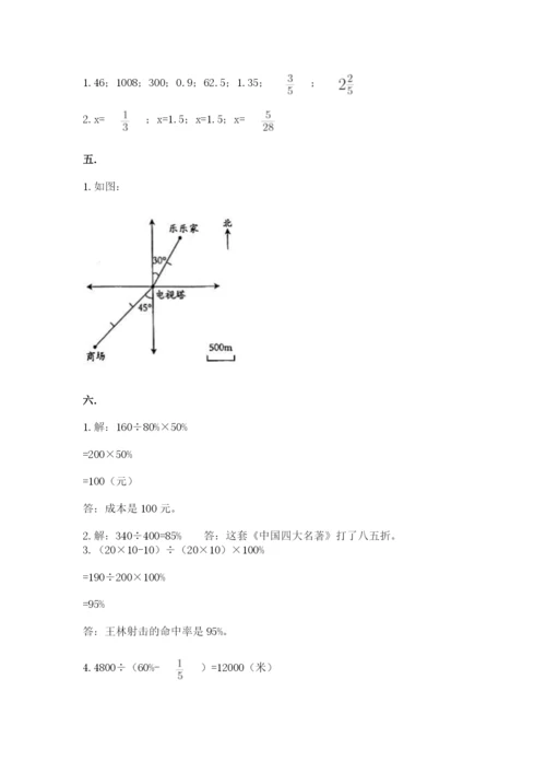 小学六年级数学毕业试题附完整答案（考点梳理）.docx