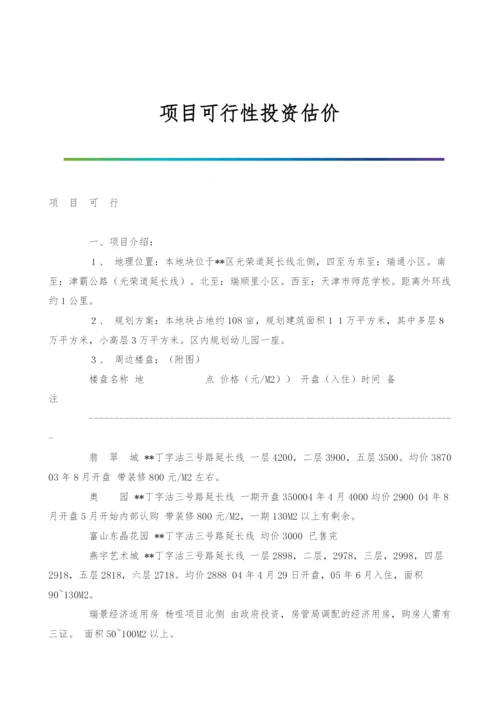 项目可行性投资估价.docx