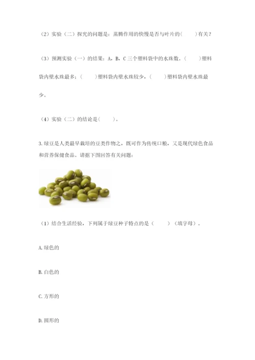 科学四年级下册第一单元《植物的生长变化》测试卷含完整答案（各地真题）.docx