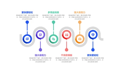 简约风流程关系6项PPT关系页
