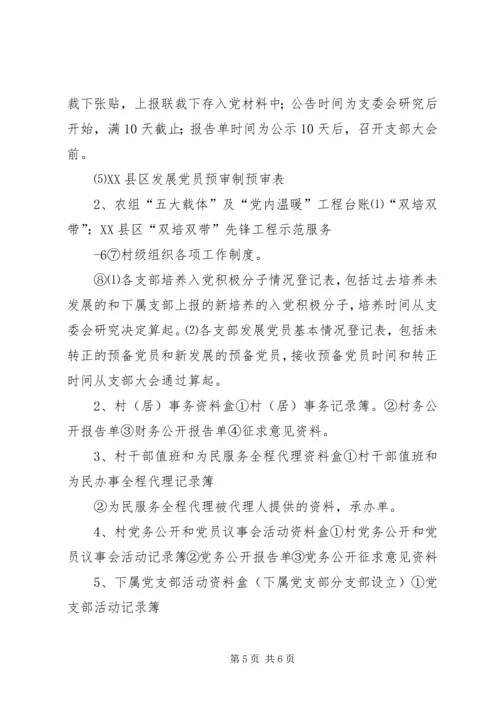 村级党组织组织规范化建设档案资料五篇 (2).docx