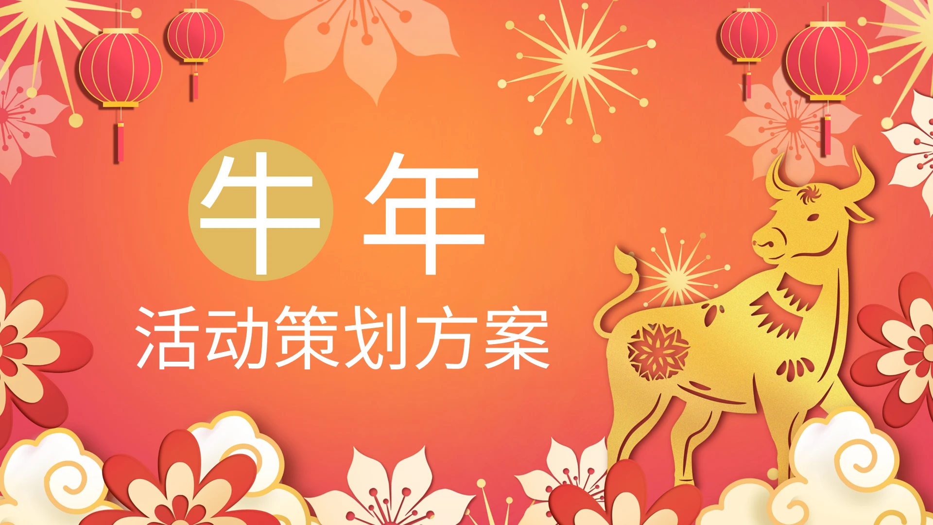 2021牛年活动策划方案PPT模板宣传PPT动态PPT