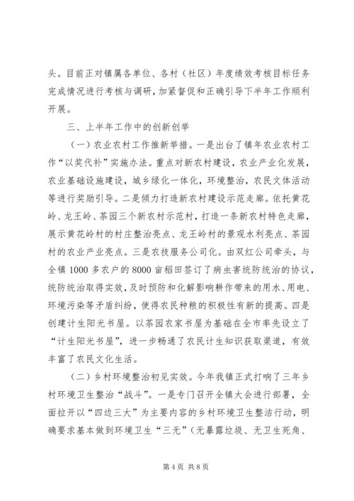 乡镇经济社会工作考核汇报.docx