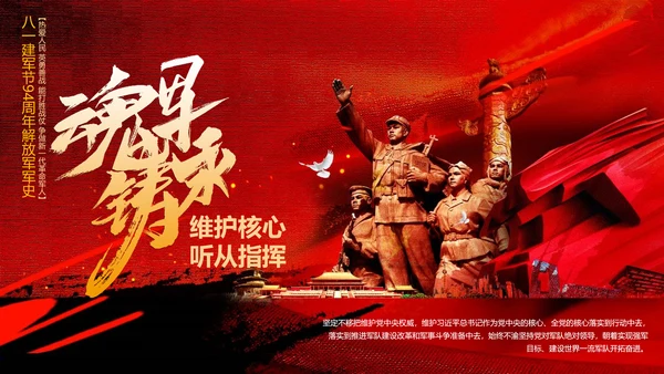 建军节解放军PPT课件