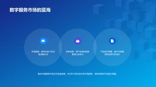 蓝色创意炫酷数字新时代内容领先未来PPT模板