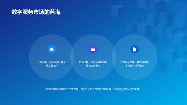 蓝色创意炫酷数字新时代内容领先未来PPT模板