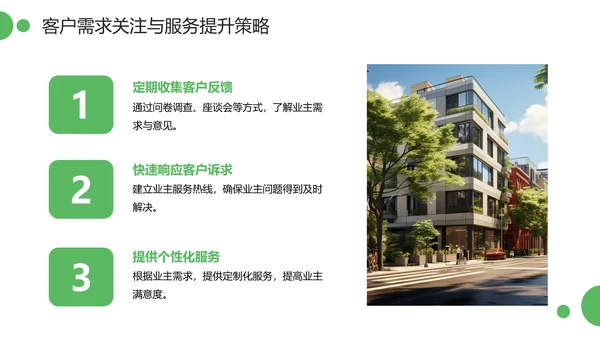 绿色简约风物业管理经理述职报告PPT模板