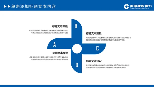 中国建设银行建行总结汇报PPT模板