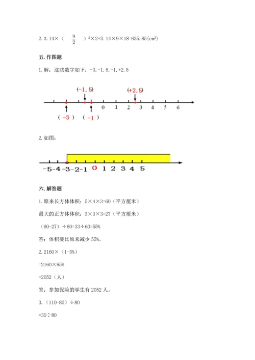 六年级下册数学《期末测试卷》附参考答案【精练】.docx