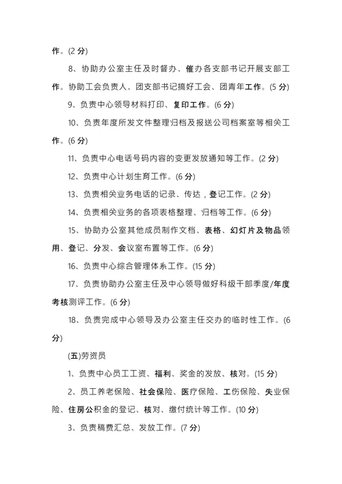 办公室绩效考核制度