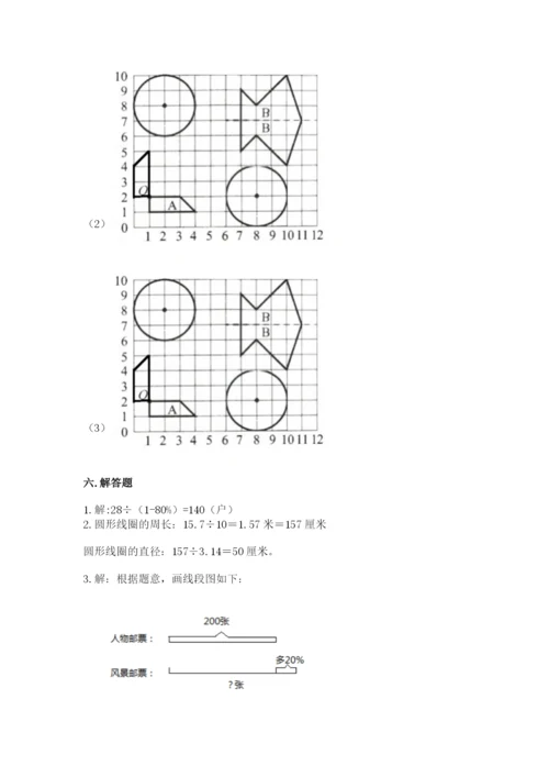 人教版六年级上册数学期末测试卷含答案（最新）.docx