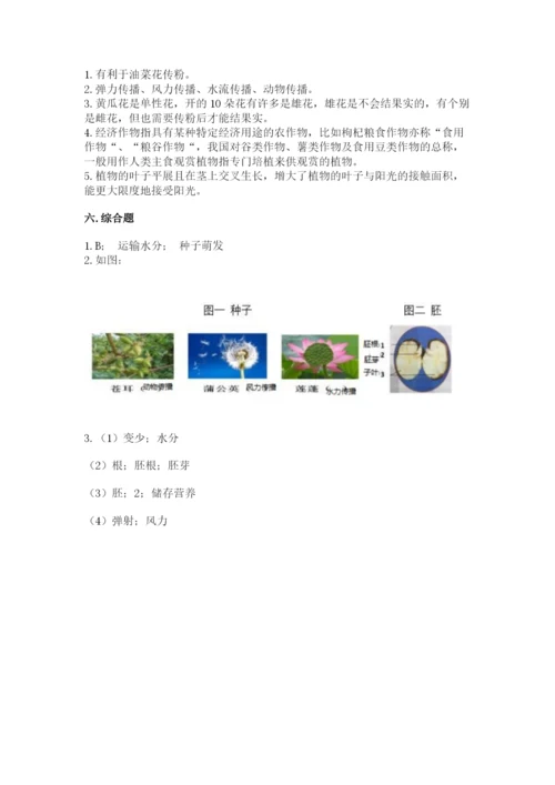 教科版科学四年级下册第一单元《植物的生长变化》测试卷精品【必刷】.docx